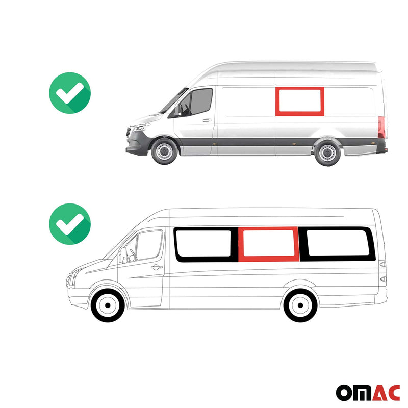 Vitre de Porte pour VW Crafter 2006-2017 L3 L4 milieu Gauche non coulissante