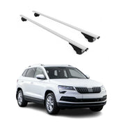 Barres de toit Transversales pour Skoda Karoq 2017-2026 Fer Argent