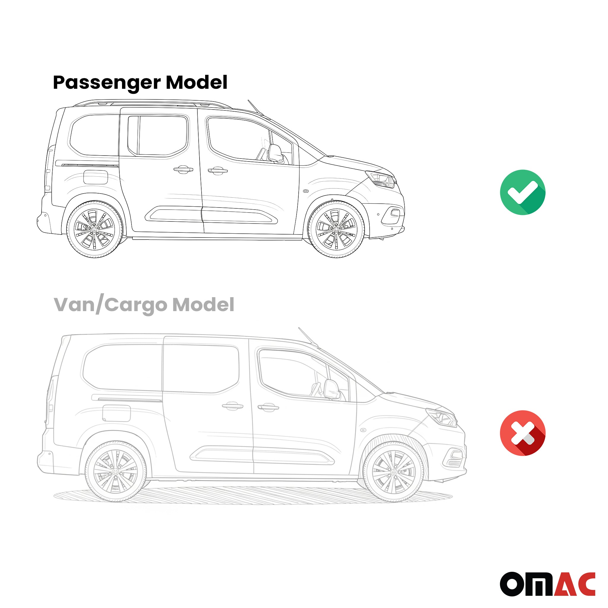 Marchepieds Latéraux pour Toyota Proace City 2019-26 Monospace Alu Noir L1 Court