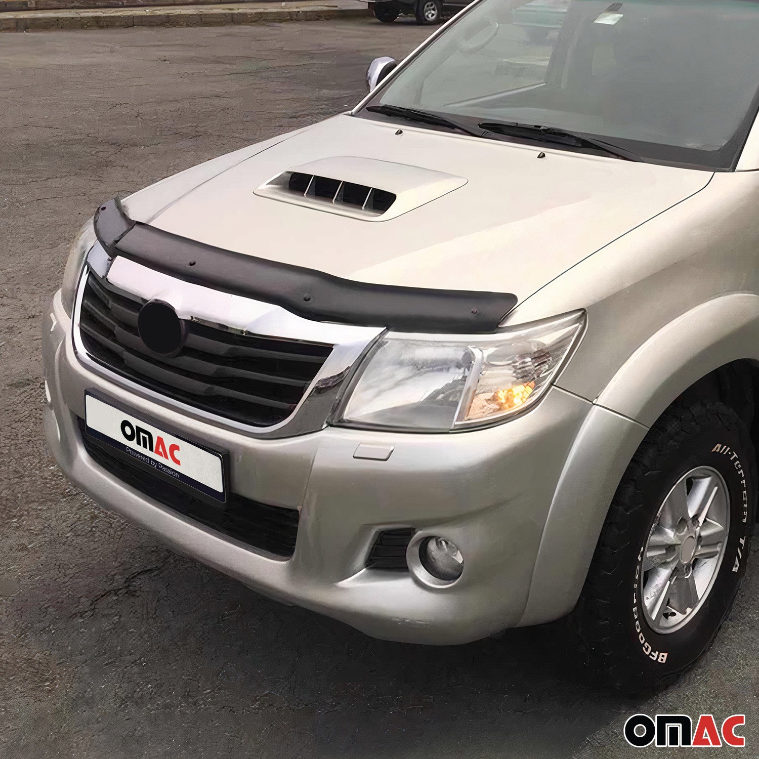 Deflecteurs d'air capot de voiture pour Toyota Hilux 2012-2015 Acrylique Noir