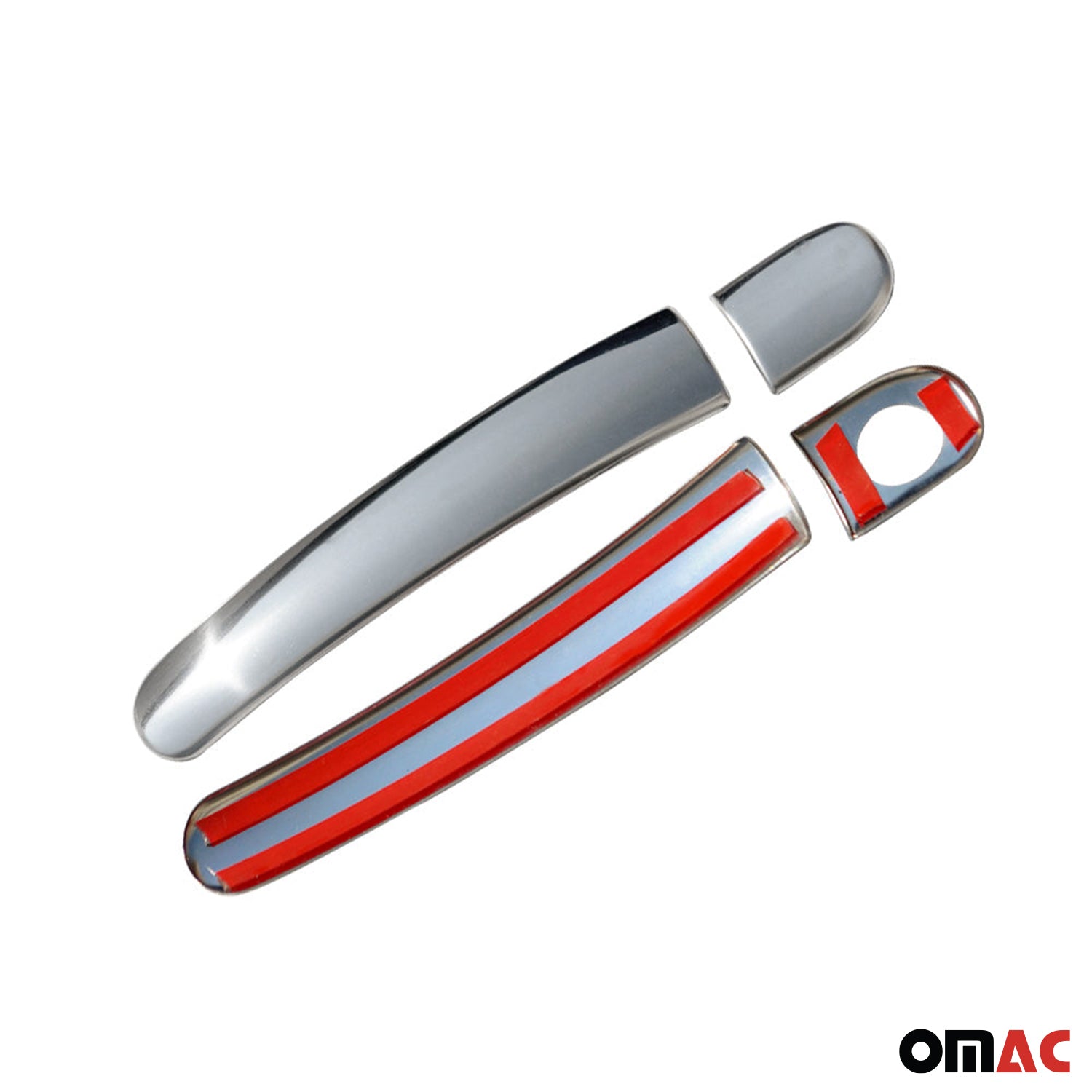 Couverture poignée de porte pour VW Fox 2003-2011 2 Portes Acier Argent 4Pcs