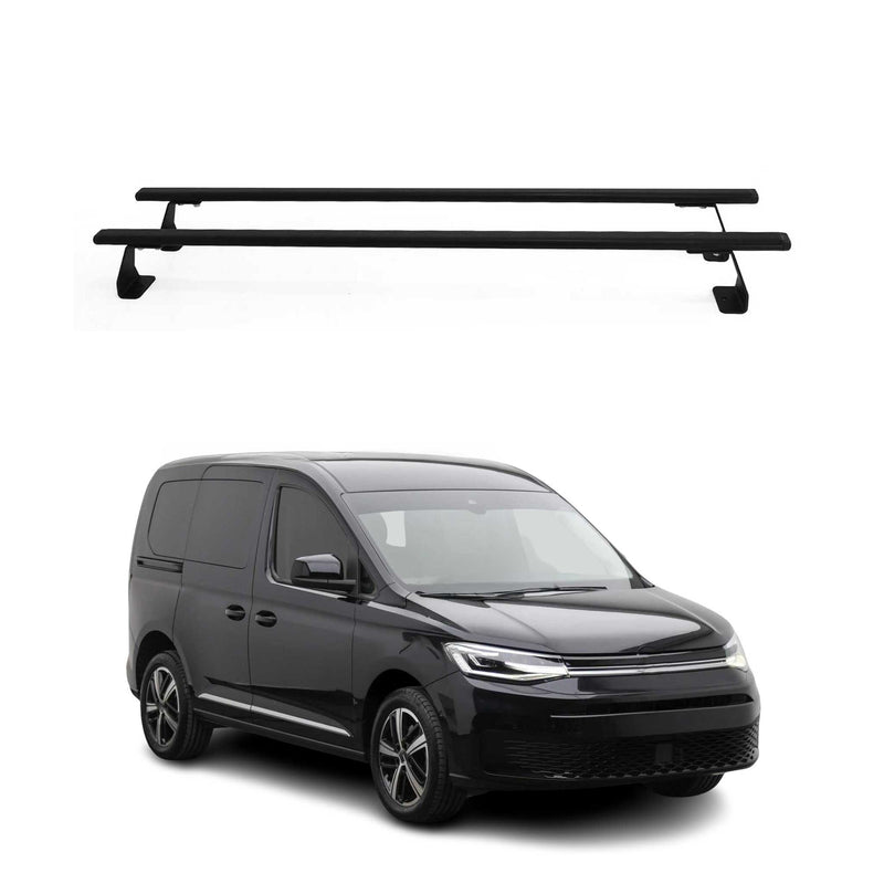 Barres de toit Heavy Duty pour volkswagen Caddy 2021-2025 Noir 2 pièces
