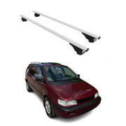 Barres de toit Transversales pour Mitsubishi Space 1991-1997 Fer Argent
