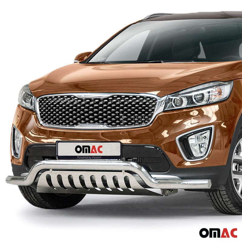 Pare-Buffle Avant Pour Kia Sorento 2014-2017 en Acier Inoxy Argent