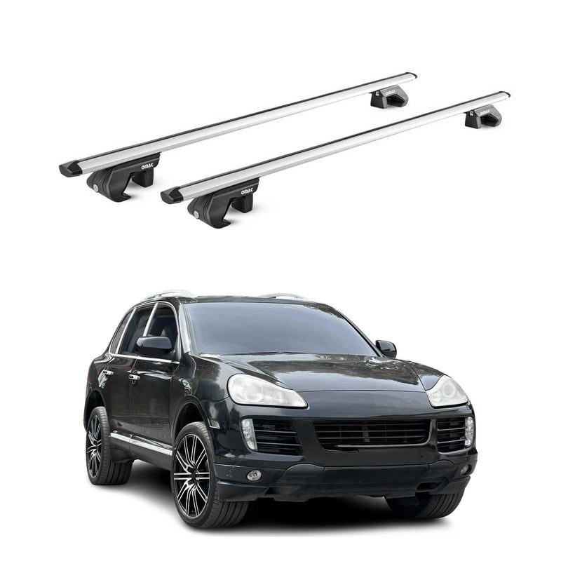 Barres de toit transversales pour Porsche Cayenne 9PA 2002-2017 Alu Gris 2x ABE