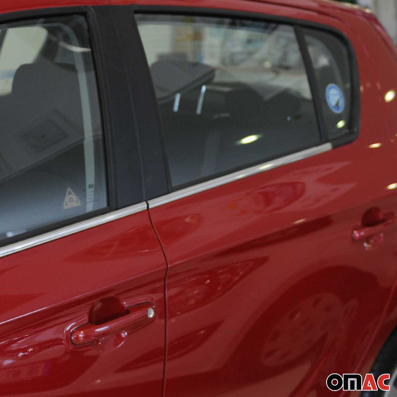 Baguettes pour contour Latérales pour Hyundai i20 2008-2014 en acier inox chrome