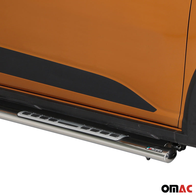 Marchepieds Latéraux pour Dacia Sandero Stepway 2021-2025 Acier Inoxy Argent