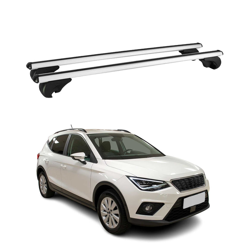 Barres de toit Transversales pour Seat Arona 2017-2024 Aluminium Argent