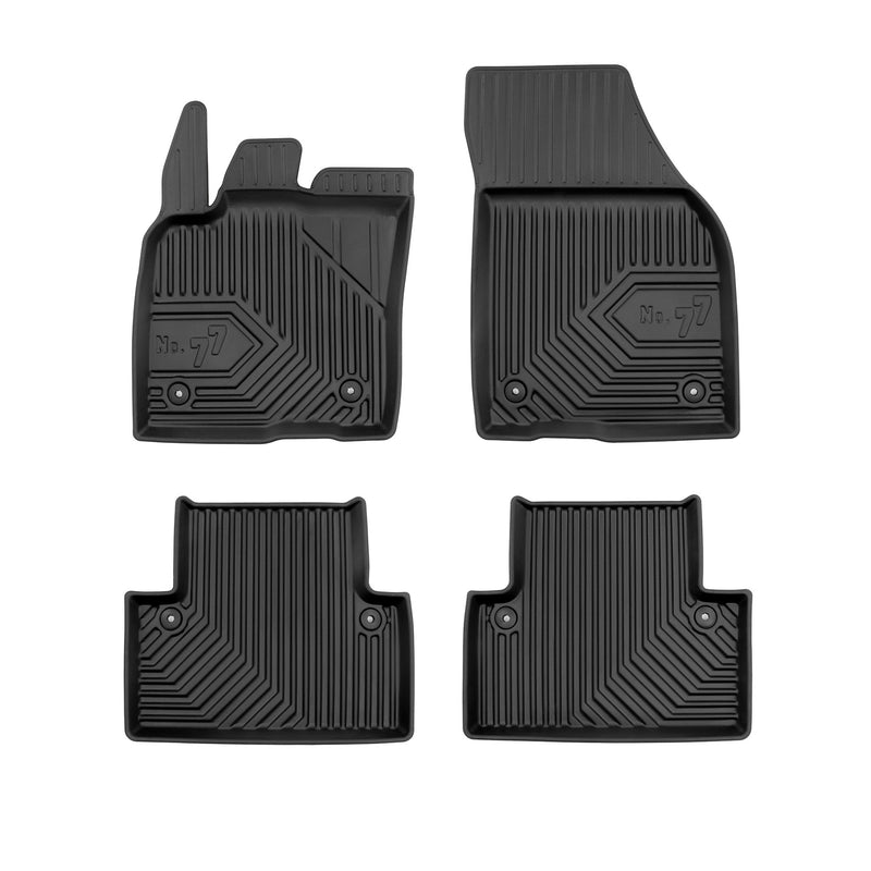 Tapis de Sol de Voiture pour Volvo V50 2004-2012 TPE Antidérapant Noir 4Pcs