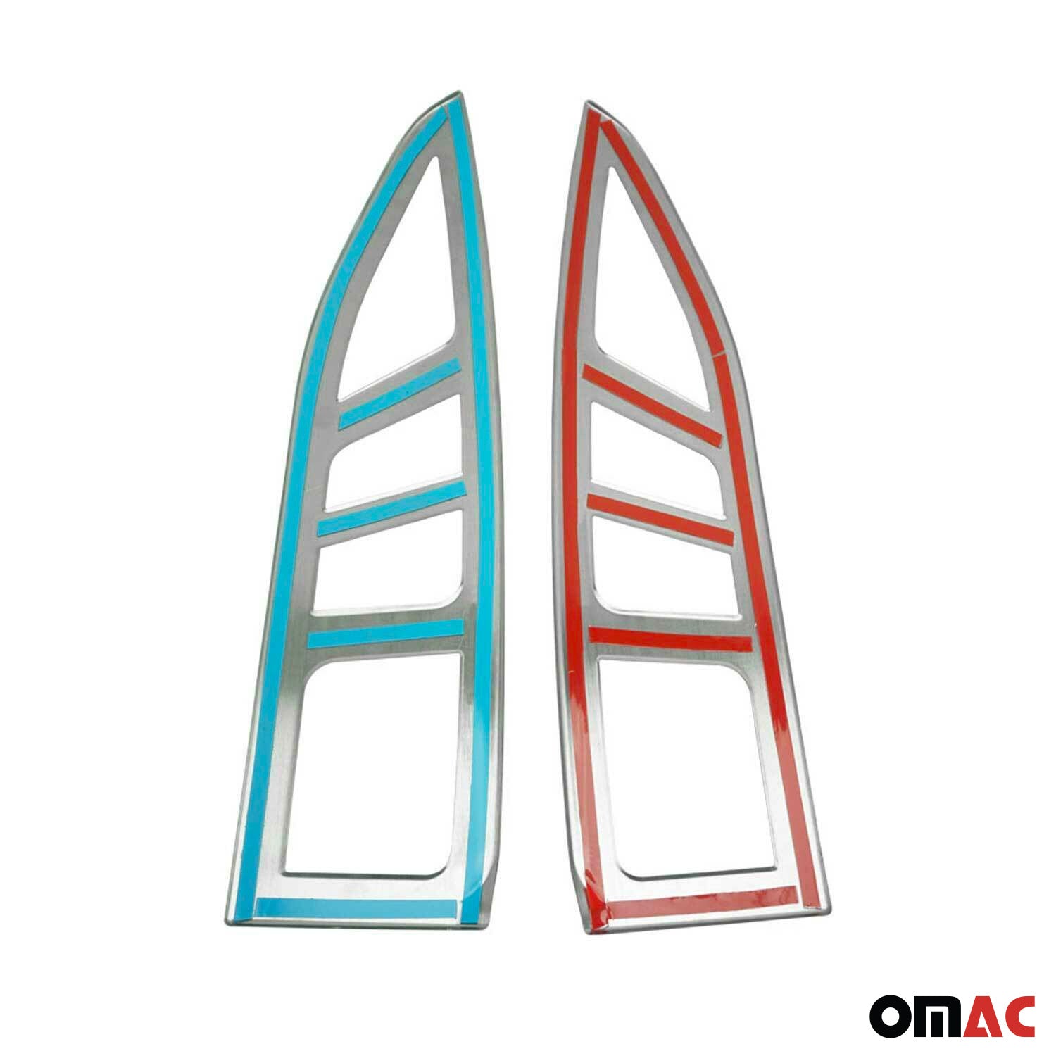 Cadre de Feu Stop Arrière pour Peugeot Partner Tepee 2008-2012 acier inox 2 Pcs