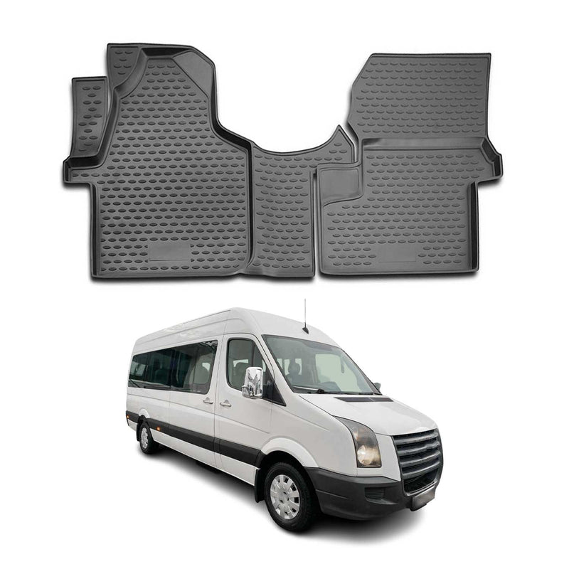 OMAC Tapis de sol pour Volkswagen Crafter 2006-2017 sur mesure en caoutchouc