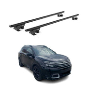 Barres de toit transversales pour Citroen C5 Aircross 2018-2025 Noir 2x ABE