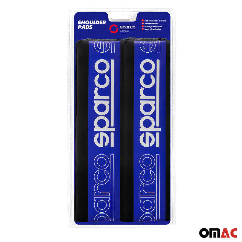 SPARCO coussin de ceinture coussinet de ceinture de sécurité 2 pièces noir bleu