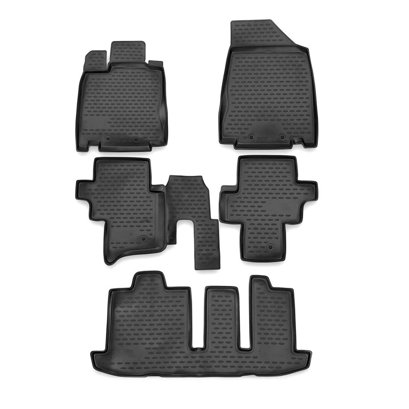 Tapis de sol pour Nissan Pathfinder R52 2013-2016 en caoutchouc TPE 3D Noir 5Pcs