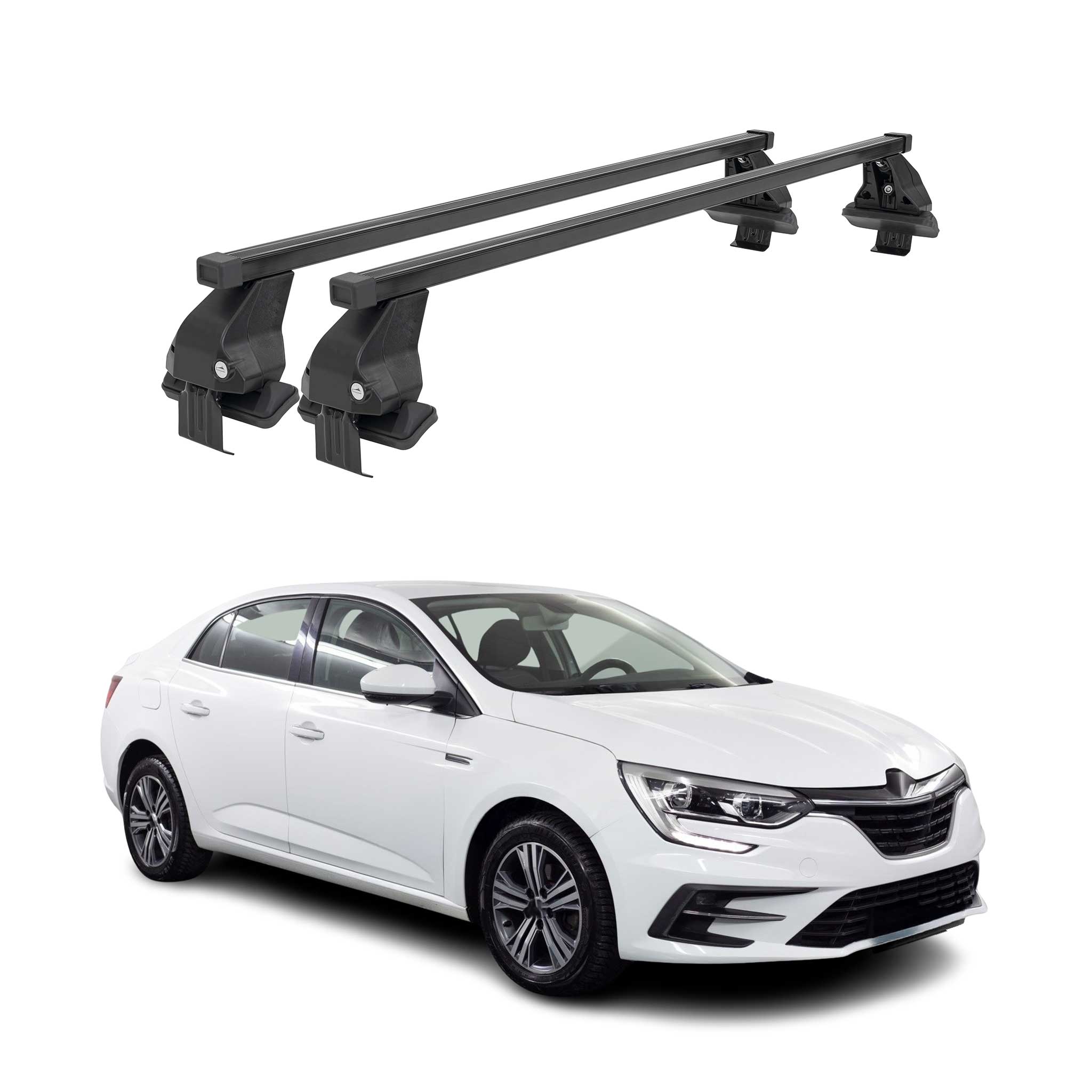 Barres Transversales Menabo pour Renault Megane 2016-2022 Noir