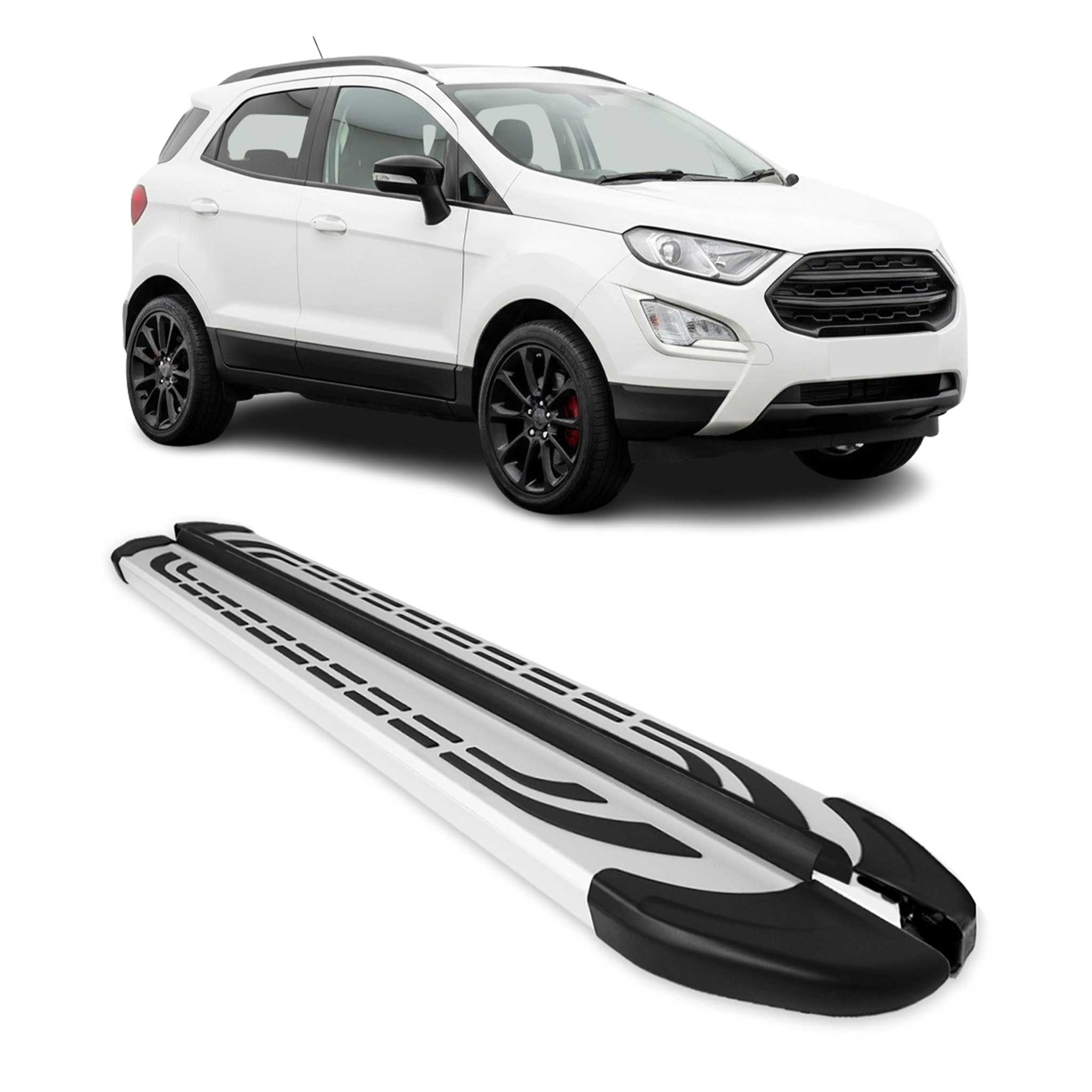 Marchepieds Latéraux pédale pour Ford Ecosport 2013-2024 Aluminium Gris 2Pcs