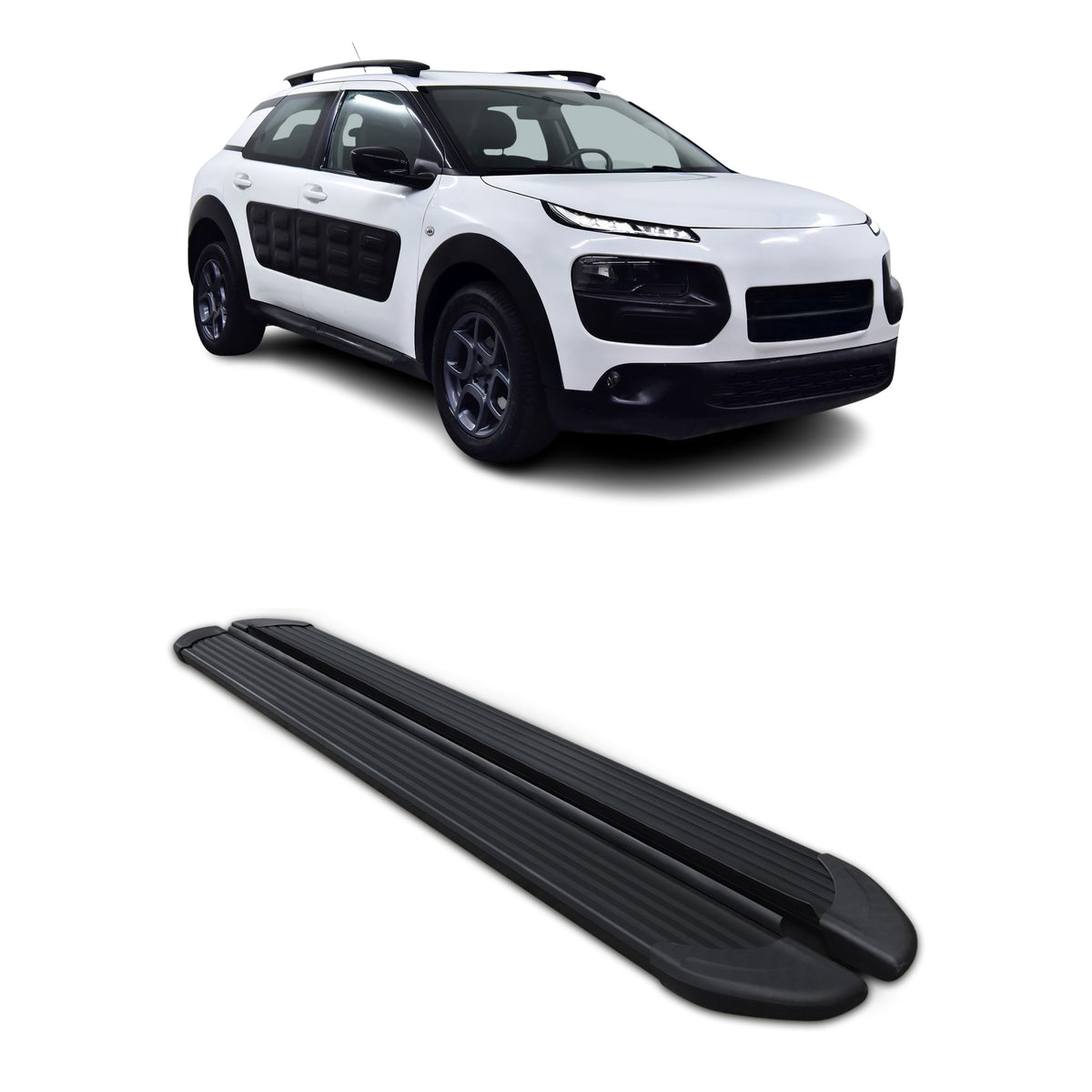 Marchepieds Latéraux pour Citroen C4 Cactus 2014-2022 Noir Aluminium 2Pcs