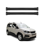 Barres de Toit Transversales pour Peugeot Rifter 2018-2026 2Pcs Alu Noir