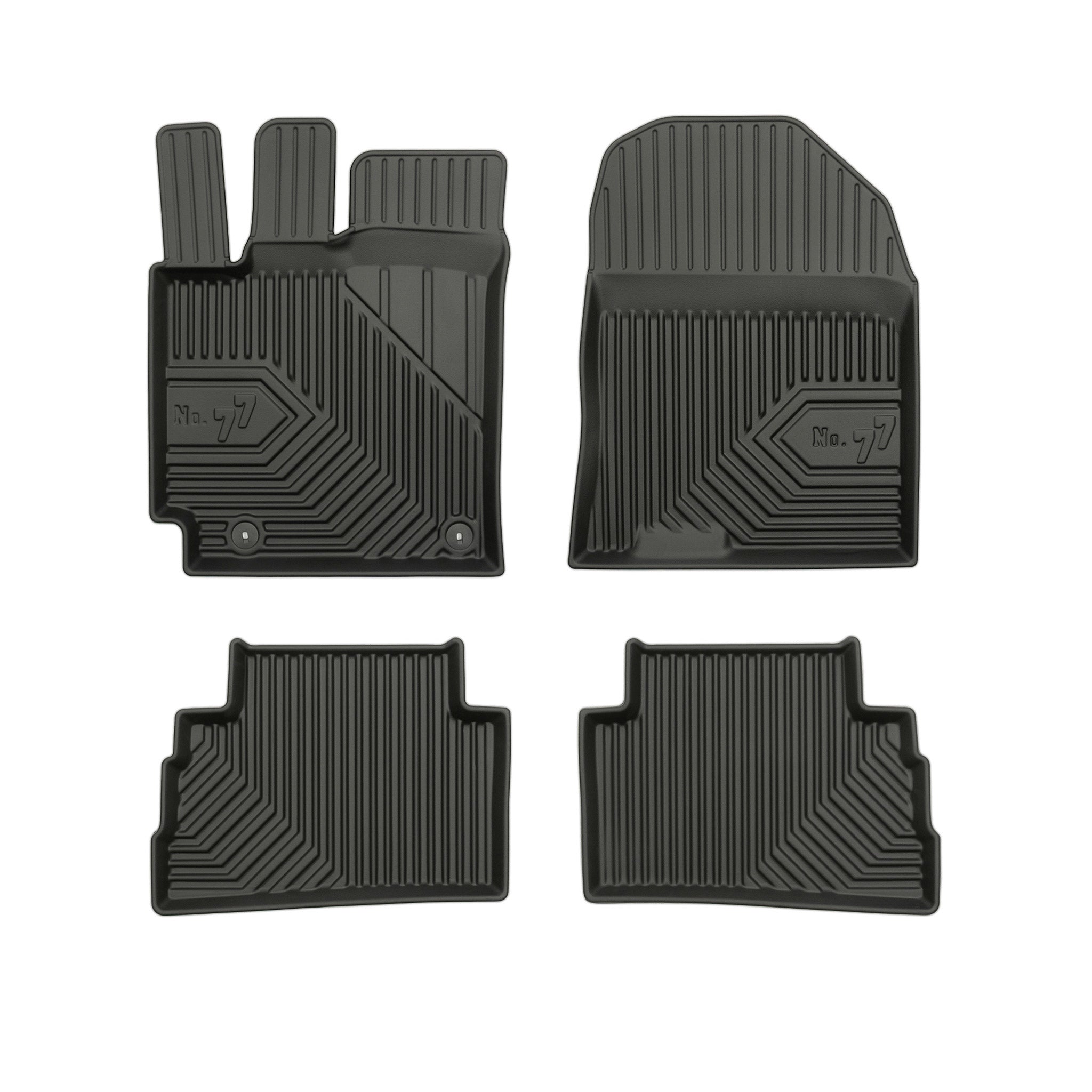 Tapis de Sol de Voiture pour Hyundai Kona I 2017-2023 TPE Imperméable Noir 4Pcs