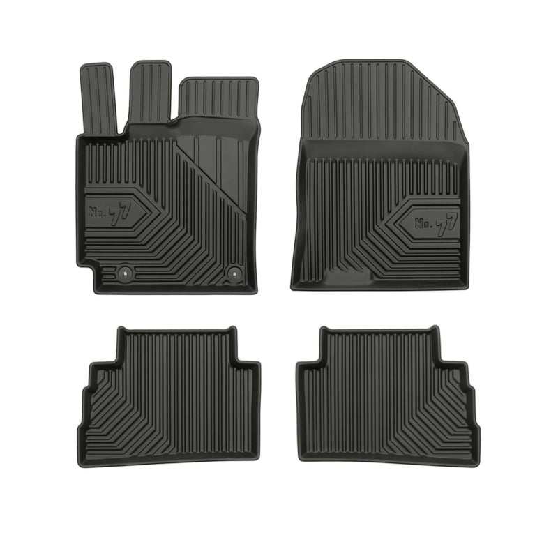 Tapis de Sol de Voiture pour Hyundai Kona I 2017-2023 TPE Imperméable Noir 4Pcs