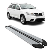 Marchepieds Latéraux pédale pour Fiat Freemont 2011-2016 Aluminium Argent 2Pcs