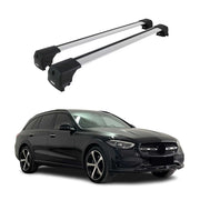 Barres De Toit Transversales pour Mercedes Classe C S206 2021-2026 Alu Gris 2Pcs
