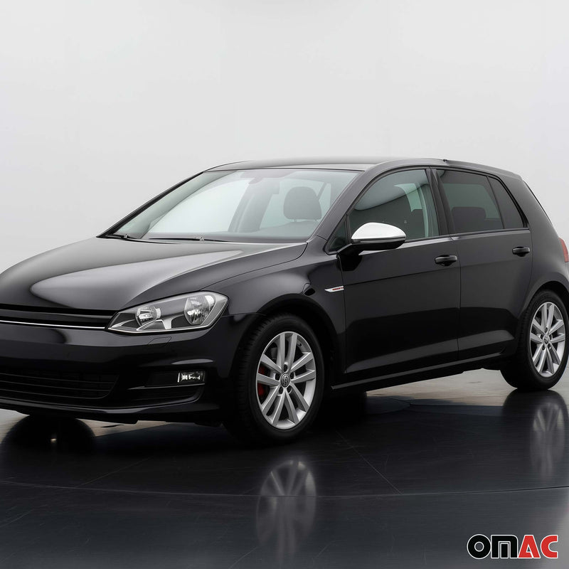 Coques de Rétroviseurs pour VW Golf 7 2012-2019 en Acier Chromé Argent