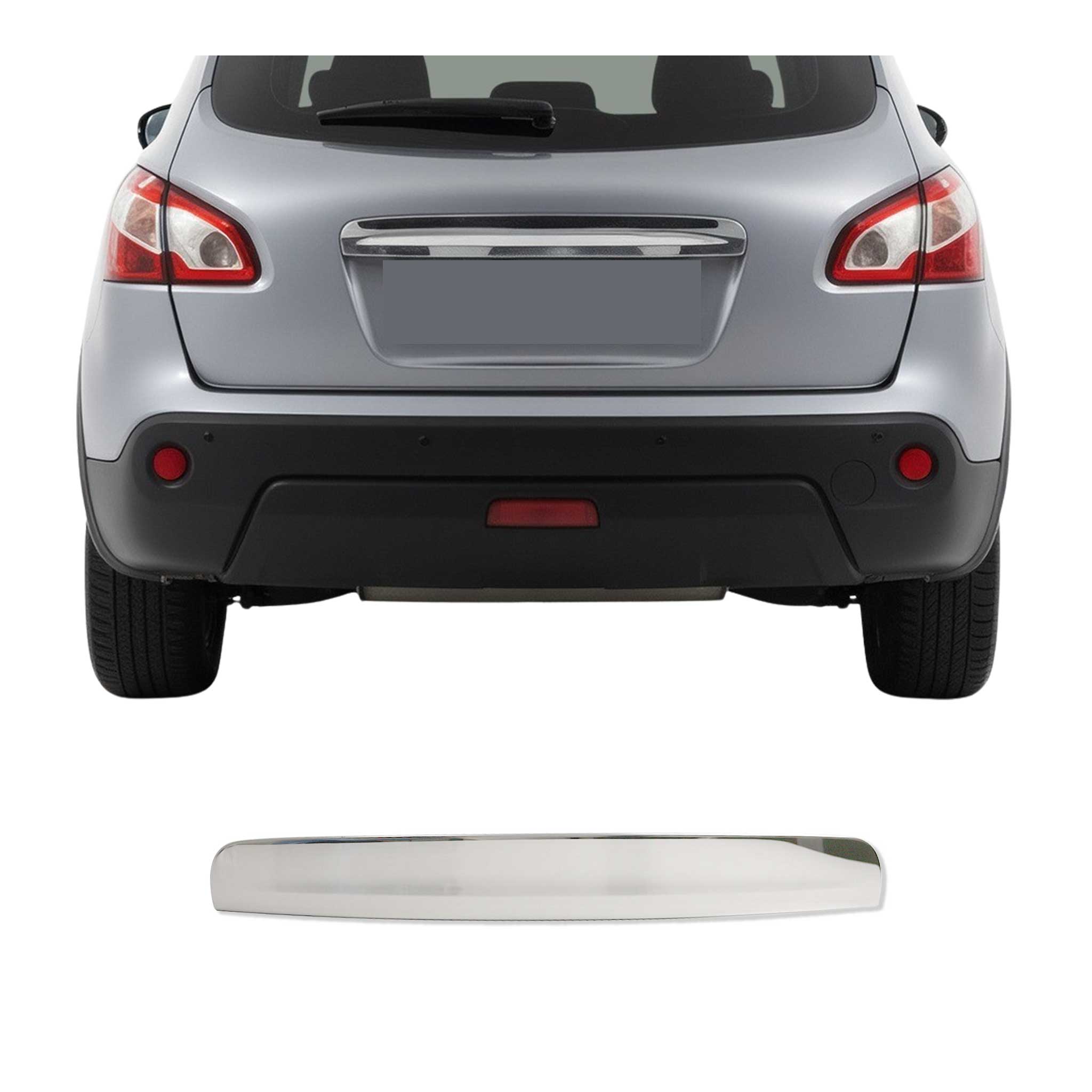 Garniture de Hayon Coffre pour Nissan Qashqai 2006-2014 acier inoxydable