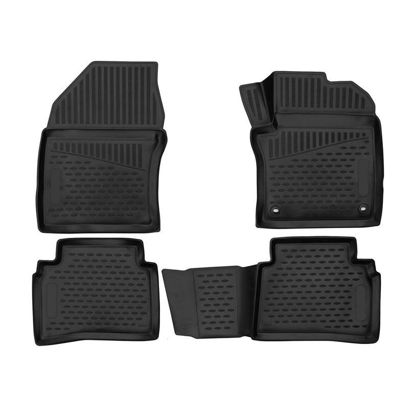 Tapis de sol pour Toyota Prius 2015-2021 en caoutchouc TPE 3D Noir 4Pcs