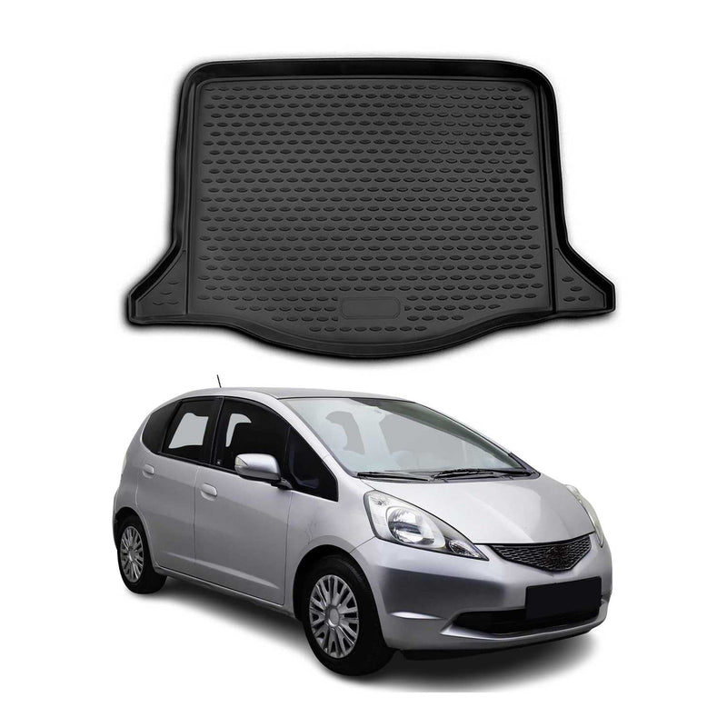 Tapis de Coffre pour Honda Jazz Fit 2008-2015 en caoutchouc TPE 3D Noir 1Pcs