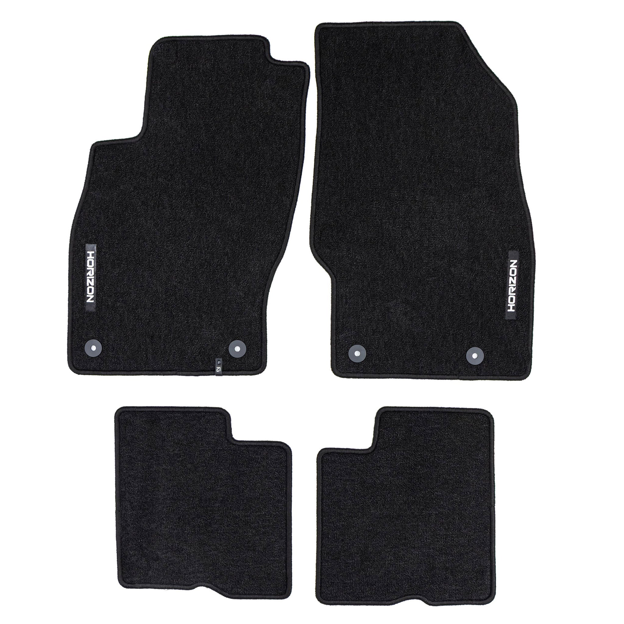 Tapis de sol pour Opel Corsa D 2006-2014 / Corsa E 2014-2019 Velours Noir 4Pcs