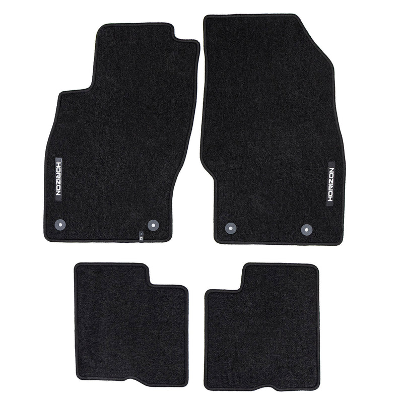 Tapis de sol pour Opel Corsa D 2006-2014 / Corsa E 2014-2019 Velours Noir 4Pcs
