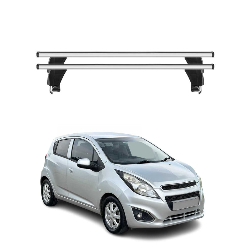 Barres de toit Transversales pour Chevrolet Spark M400 2016-2024 Alu Gris 2x