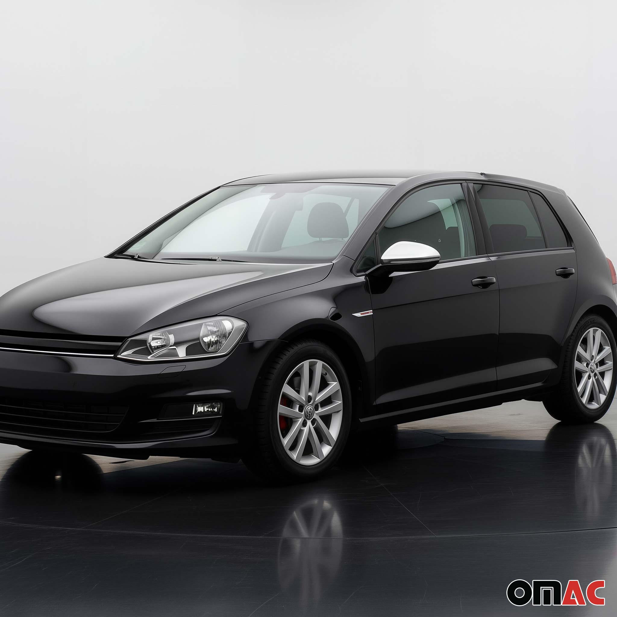 Coques de Rétroviseurs pour VW Golf Sportsvan 2014-2019 en Acier Chromé Argent