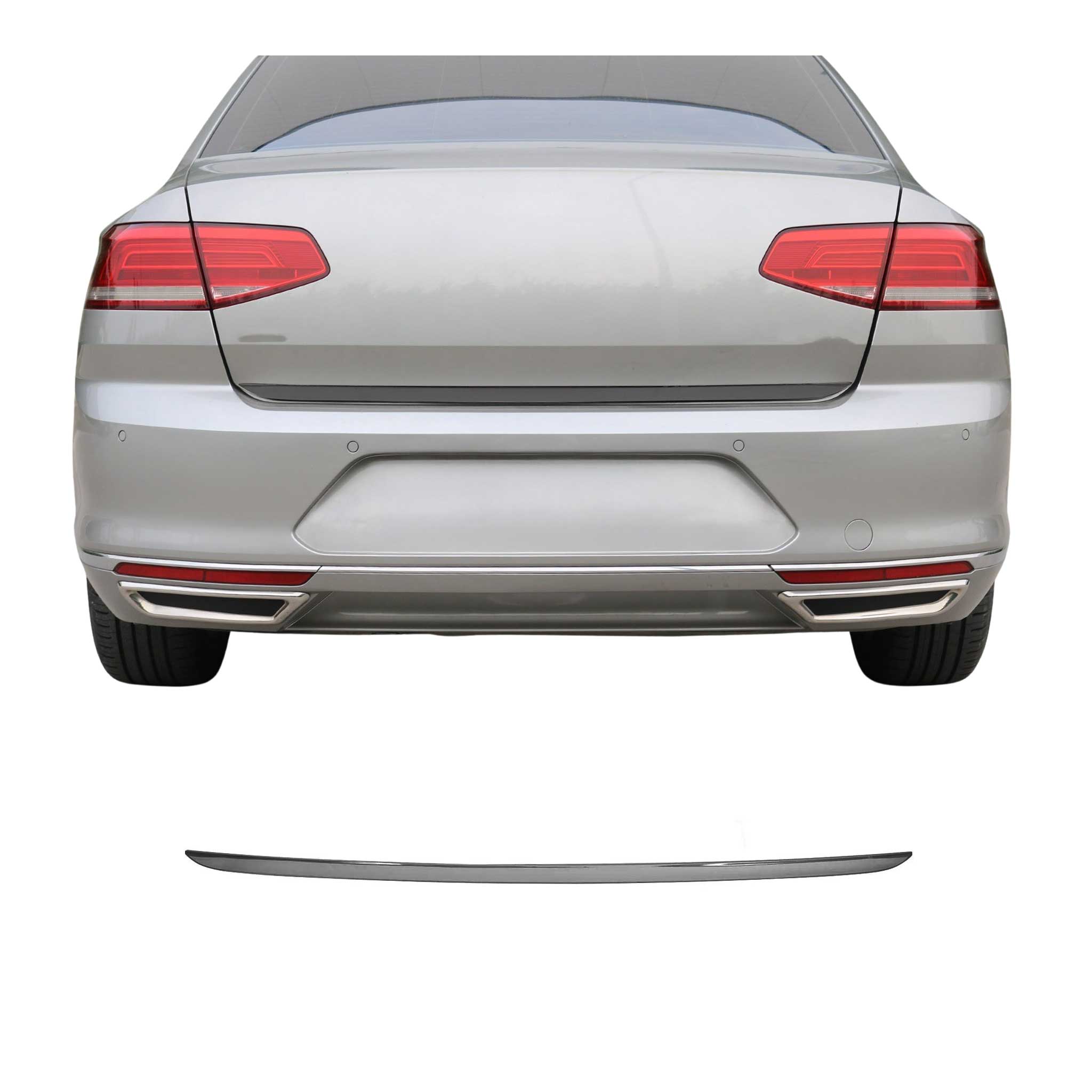 Garniture de Hayon Coffre pour VW Passat B8 2015-2021 Berline acier inox foncé