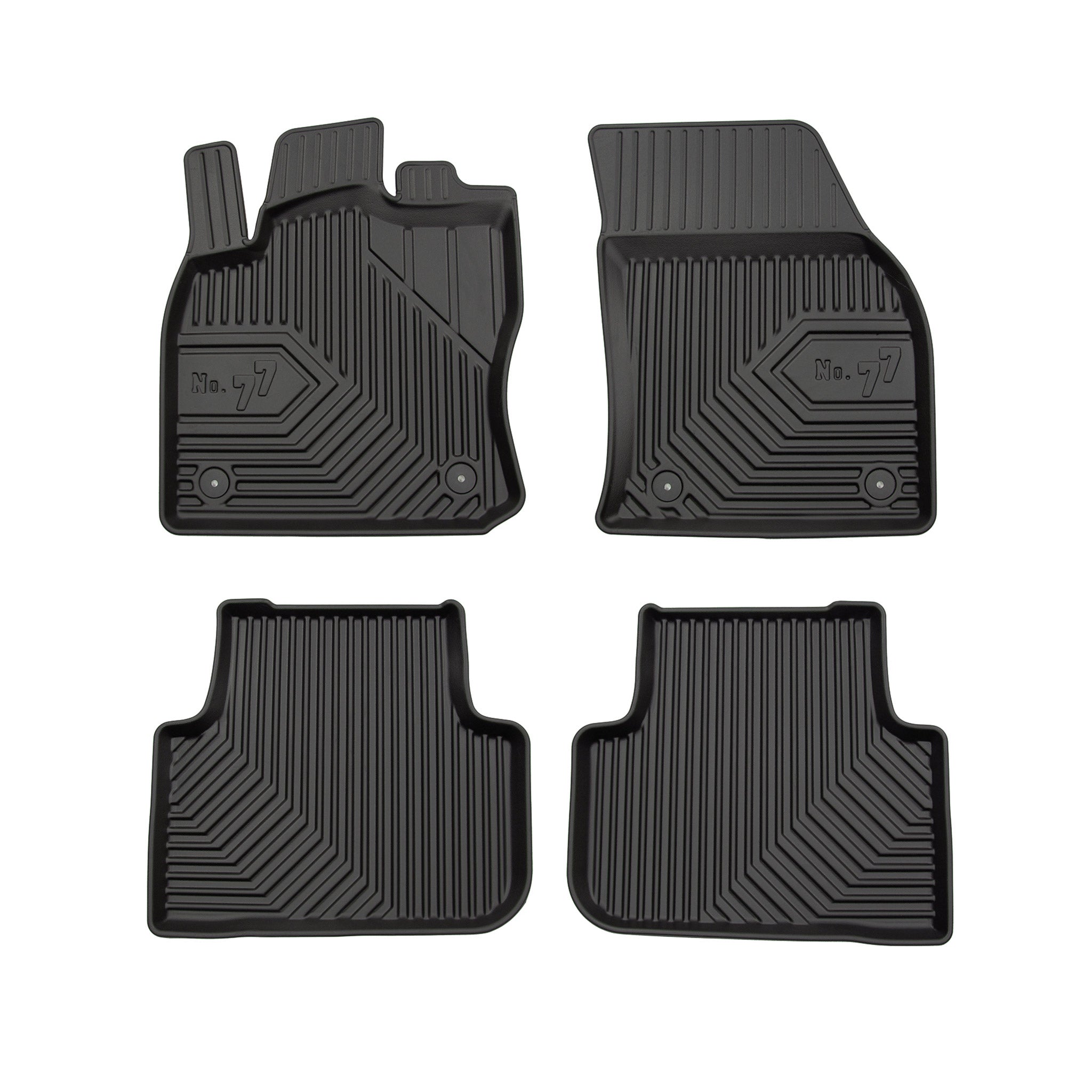 Tapis de Sol de Voiture pour VW Tiguan II 2016-2024 TPE Antidérapant Noir 4Pcs