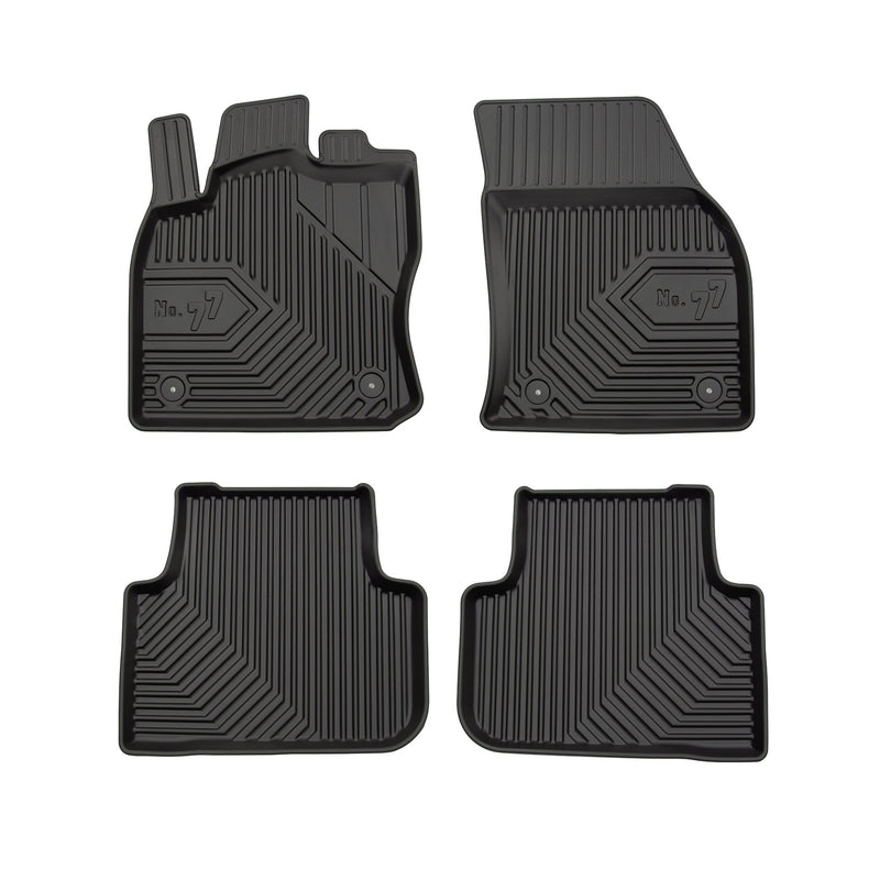 Tapis de Sol de Voiture pour VW Tiguan II 2016-2024 TPE Antidérapant Noir 4Pcs