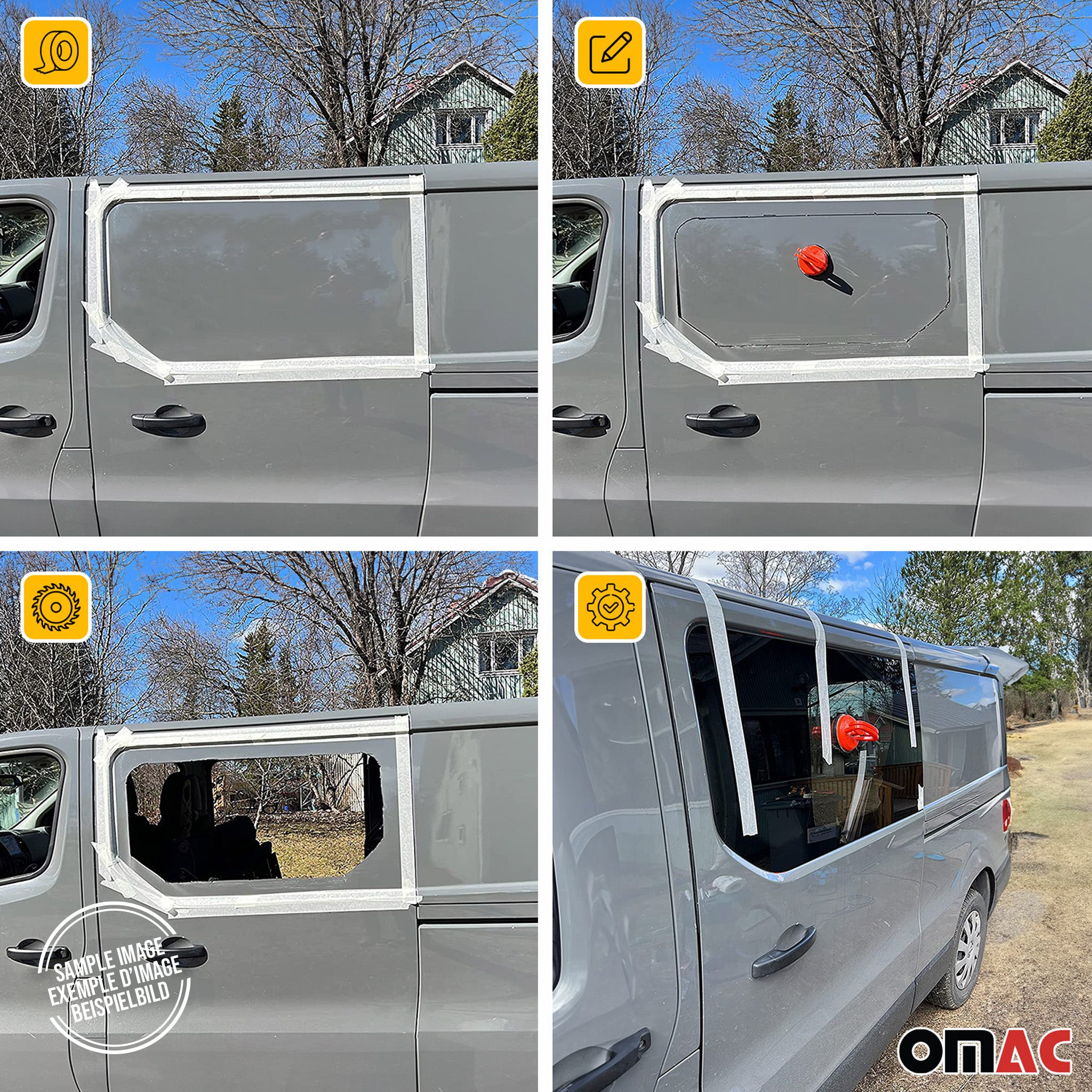 Vitre de Porte pour VW Crafter 2006-2017 L1 L2 L3 L4 Arriére Droit Verre fixe