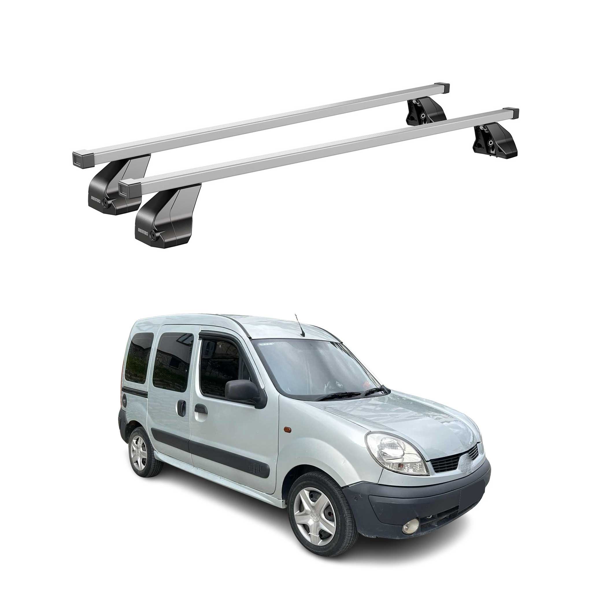 Barres de toit transversales pour Nissan Kubistar 2003-2009 Acier Gris 2x