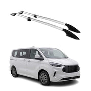 Barres de toit longitudinales pour Ford Tourneo Custom II 2023-2026 L1 Alu Gris