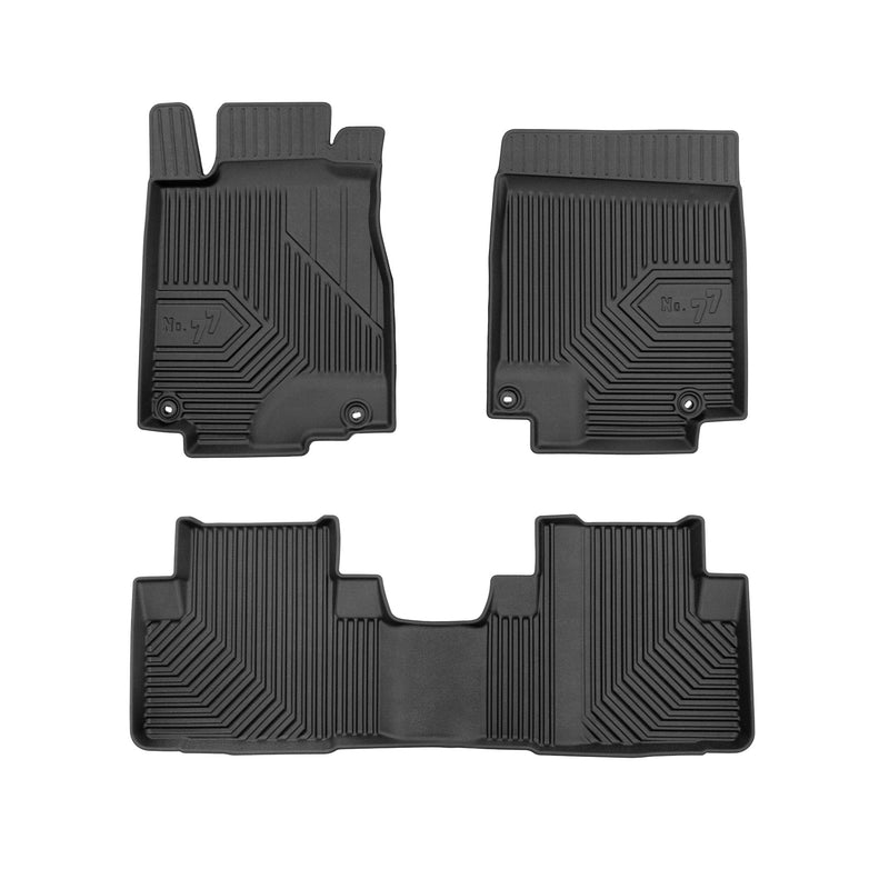 Tapis de Sol de Voiture pour Honda CR-V IV 2012-19 sans Subwoofer TPE Noir 3Pcs