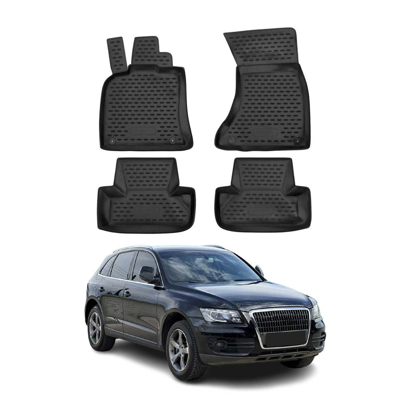 OMAC 3D Tapis de sol pour Audi Q5 8RB 2008-2017 caoutchouc TPE Noir 4Pcs