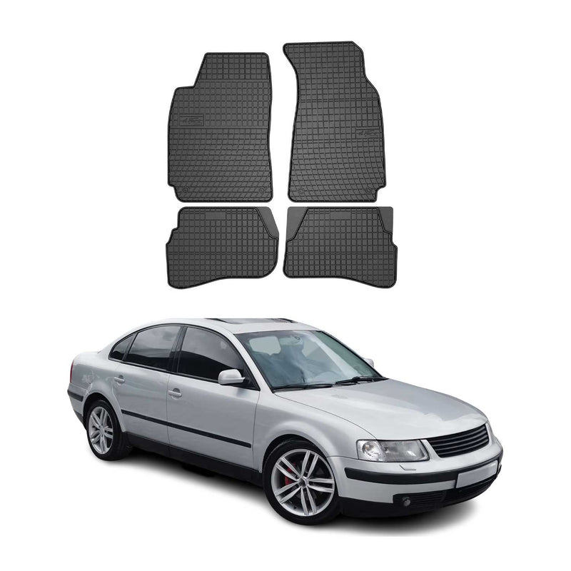 Kit Tapis de sol et coffre pour VW Passat 2000-2005 TPE Noir
