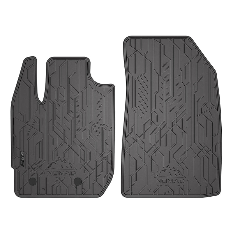Tapis de Sol de Voiture pour Dacia Duster II 2017-2024 Caoutchouc 2Pcs Noir