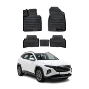 Tapis de sol pour Hyundai Tucson 2021-2027 ICE/MHEV Noir 3D en TPE 4x