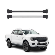 Barres de toit transversales pour Ford Ranger T6 P703 2022-2026 Aluminium Gris