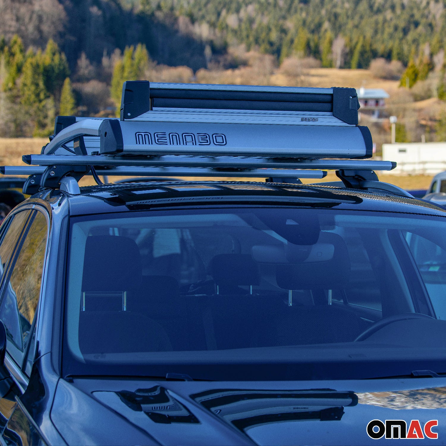 Porte-Skis Menabo Porte-Snowboard Barres De Toit Verrouillables Noir 2x