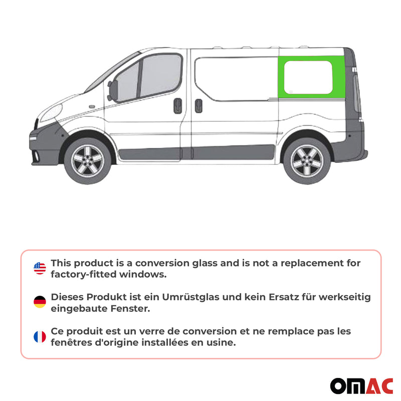 Vitre de Porte pour Opel Vivaro 2001-2014 L1 Arrière Gauche Porte coulissante