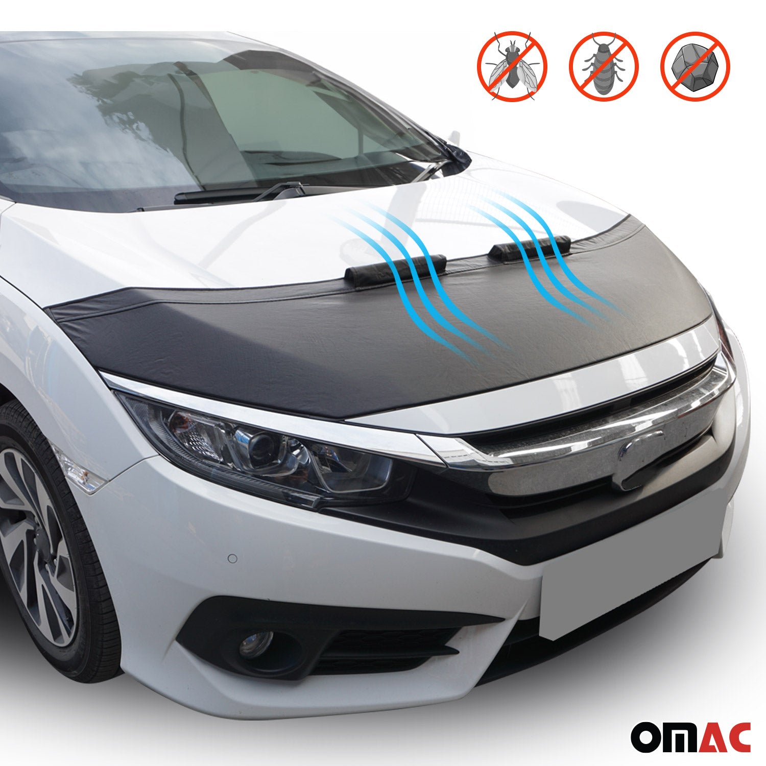 Protège Capot pour Ford Focus 2004-2008 Masque de voiture vinyle Noir