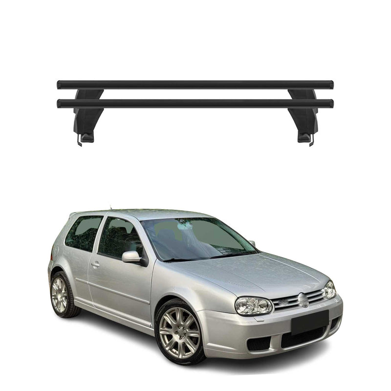 Menabo Barres de toit Transversales pour VW Golf V 2003-2008 Alu Noir 3 portes